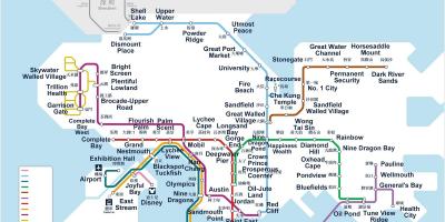 هونغ كونغ خريطة مترو الانفاق