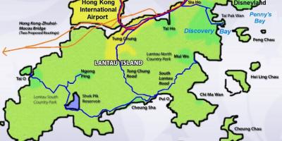 جزيرة لانتاو في هونغ كونغ خريطة