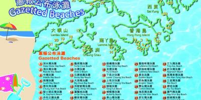 خريطة هونغ كونغ الشواطئ