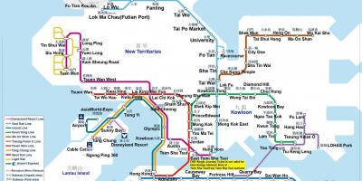 خريطة مترو الانفاق هونغ كونغ