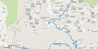 هونغ كونغ مسارات المشي لمسافات طويلة خريطة