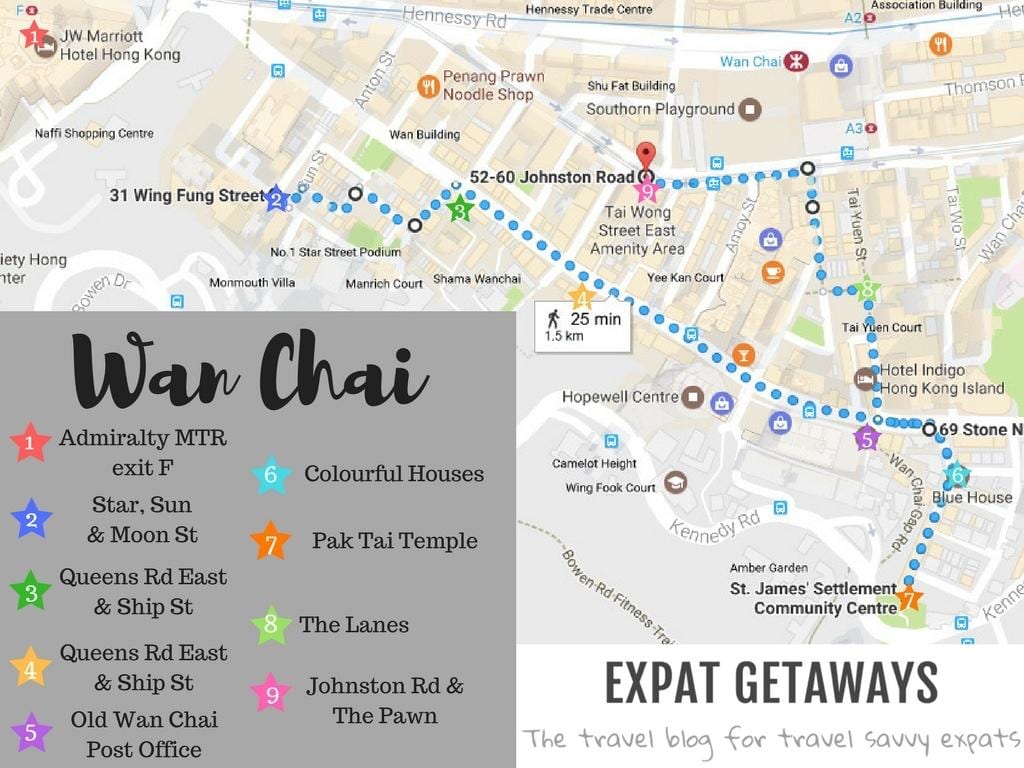 خريطة Wanchai هونغ كونغ