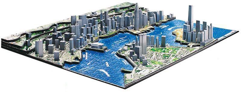 خريطة 3d من هونغ كونغ