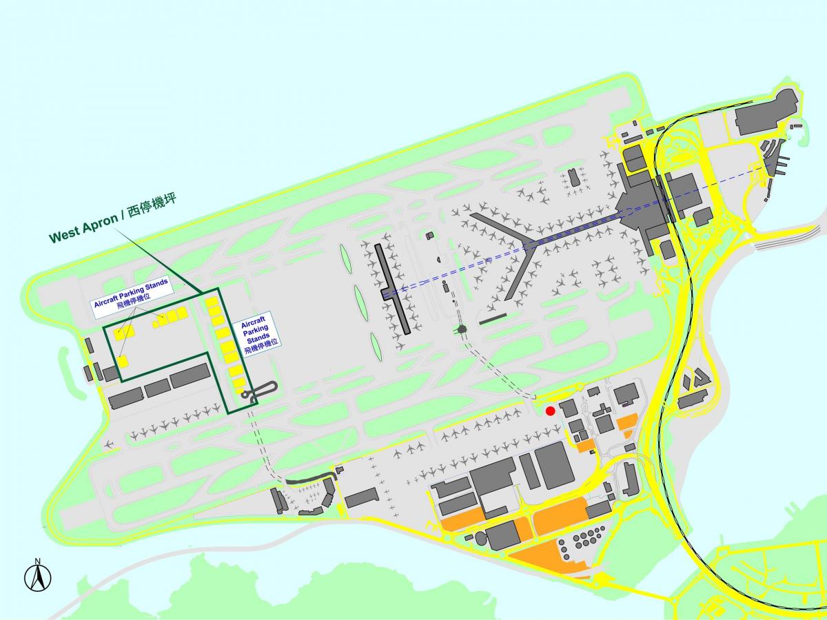مطار هونغ كونغ الدولي خريطة