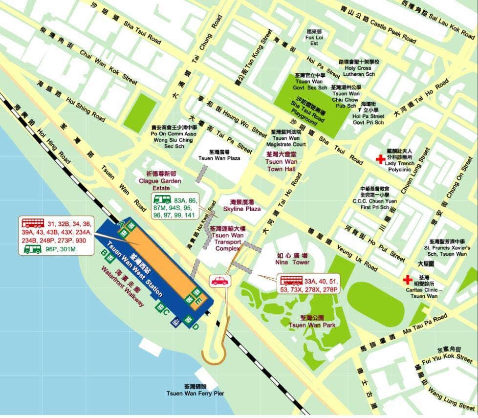 Tsuen Wan West station خريطة