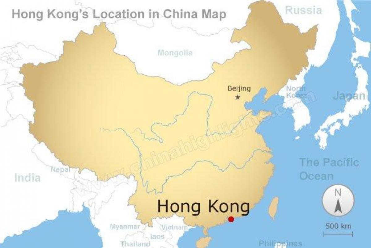 خريطة الصين وهونغ كونغ