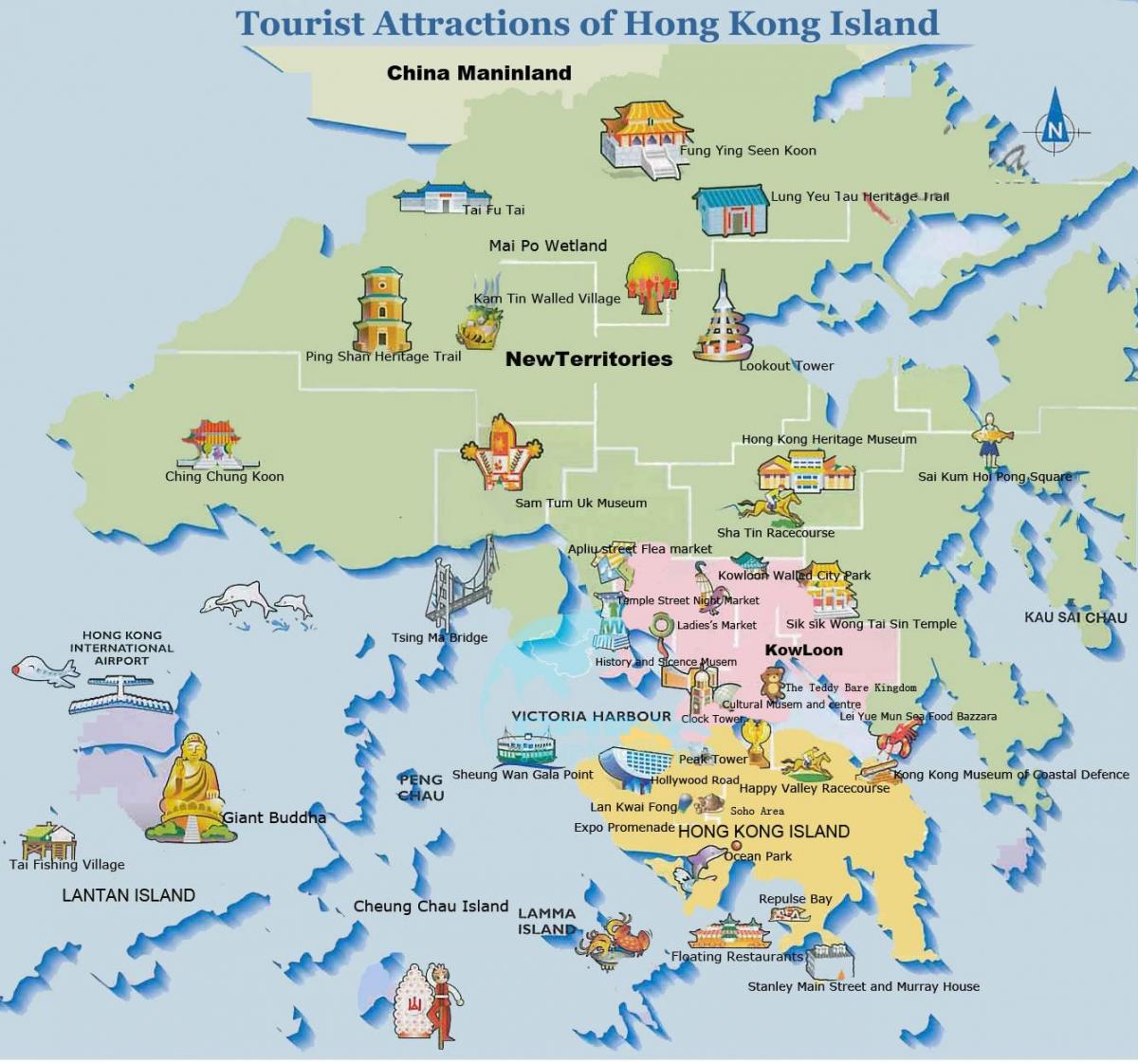 خريطة جزيرة هونغ كونغ