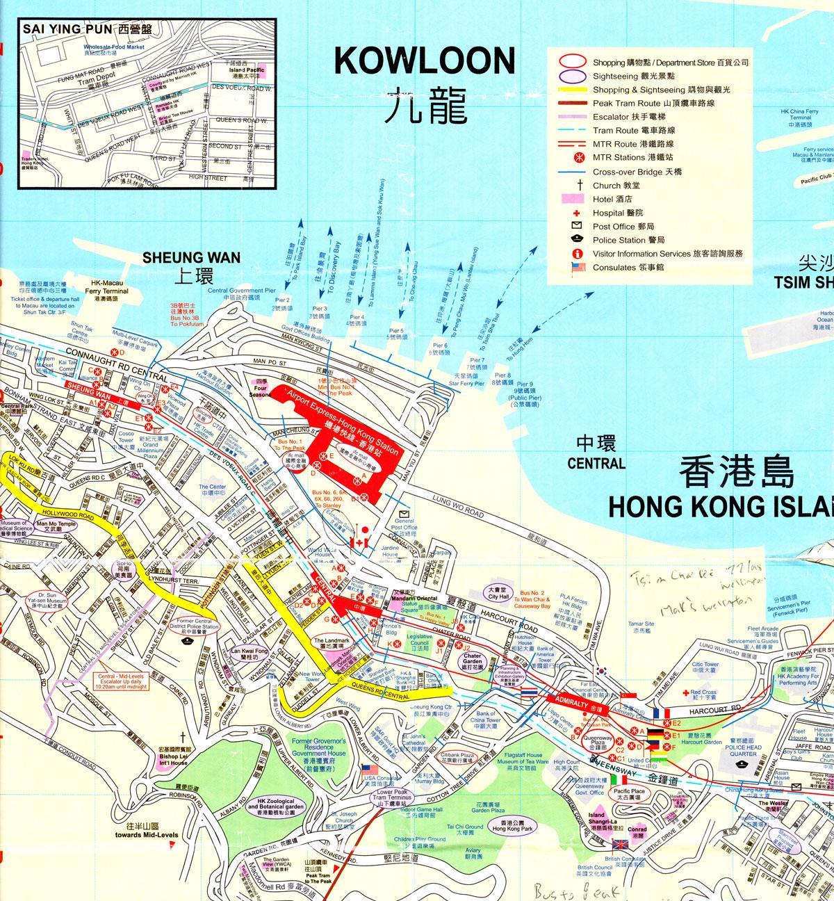 ميناء هونغ كونغ خريطة