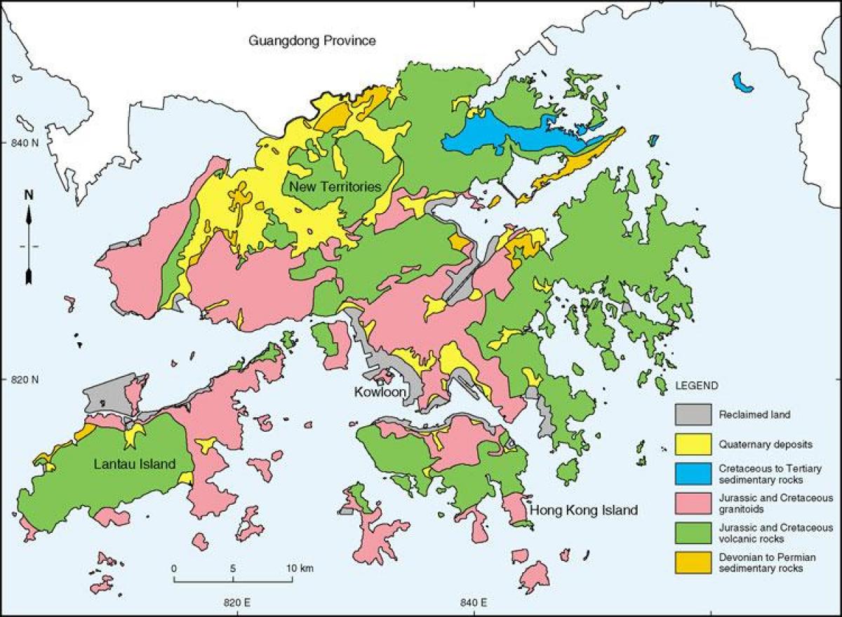 خريطة جيولوجية من هونغ كونغ