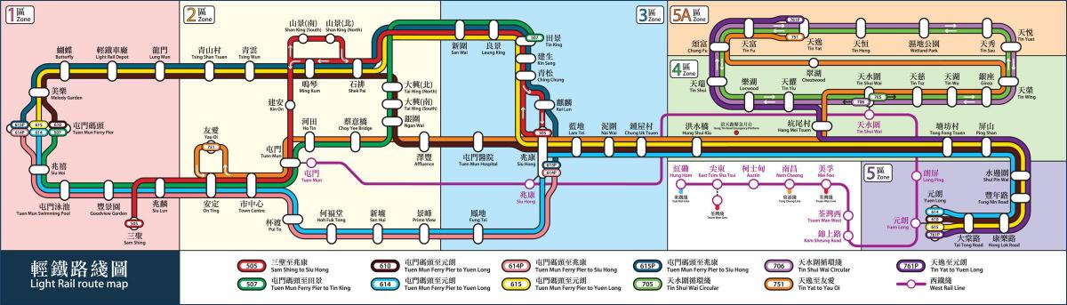 HK خريطة السكك الحديدية