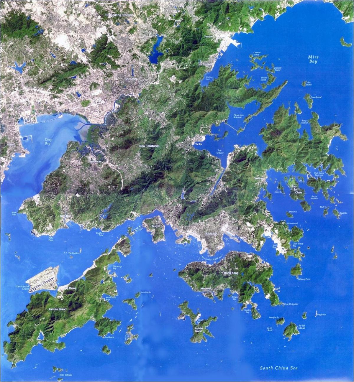 خريطة القمر الصناعي هونغ كونغ