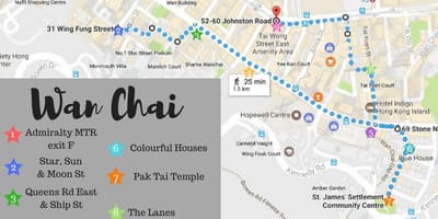 خريطة Wanchai هونغ كونغ
