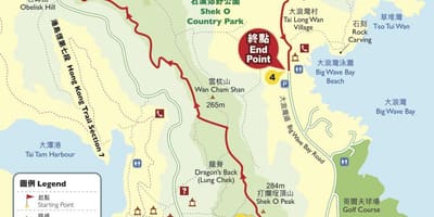 المشي لمسافات طويلة خريطة هونغ كونغ